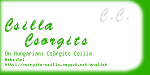 csilla csorgits business card